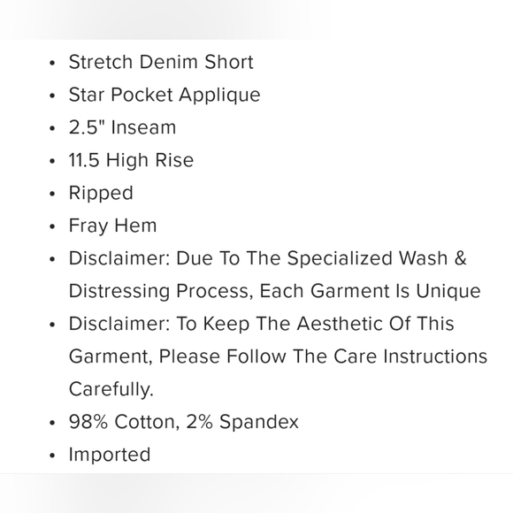 Fashion Nova- You're a Star Cut Off Denim Shorts *NWT* - Picture 6 of 10